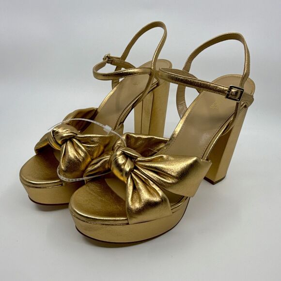 Michael Kors Golden Josie Platform Heels Size 9.5 - Picture 1 of 11